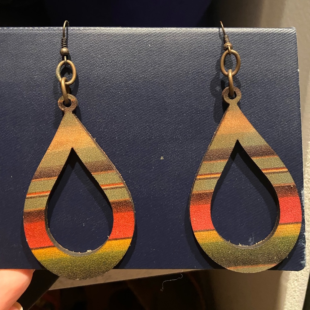Western serape inspired earrings